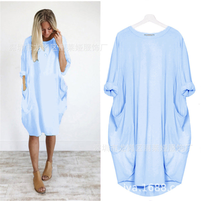 Pocket Long Sleeve Dress