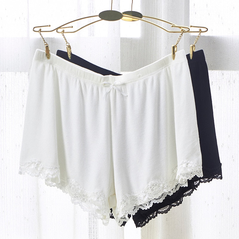 Lace Solid Safety Shorts