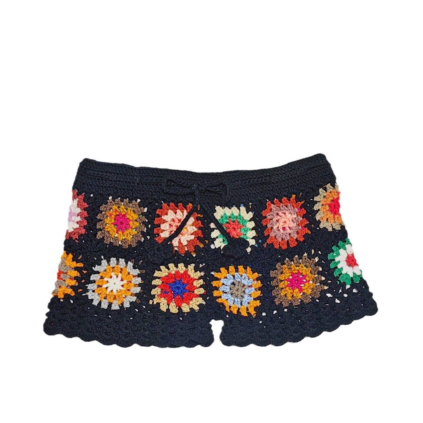 Crochet Patchwork Beach Shorts