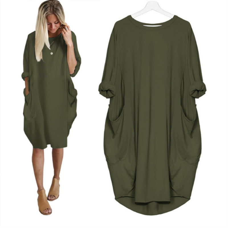 Pocket Long Sleeve Dress