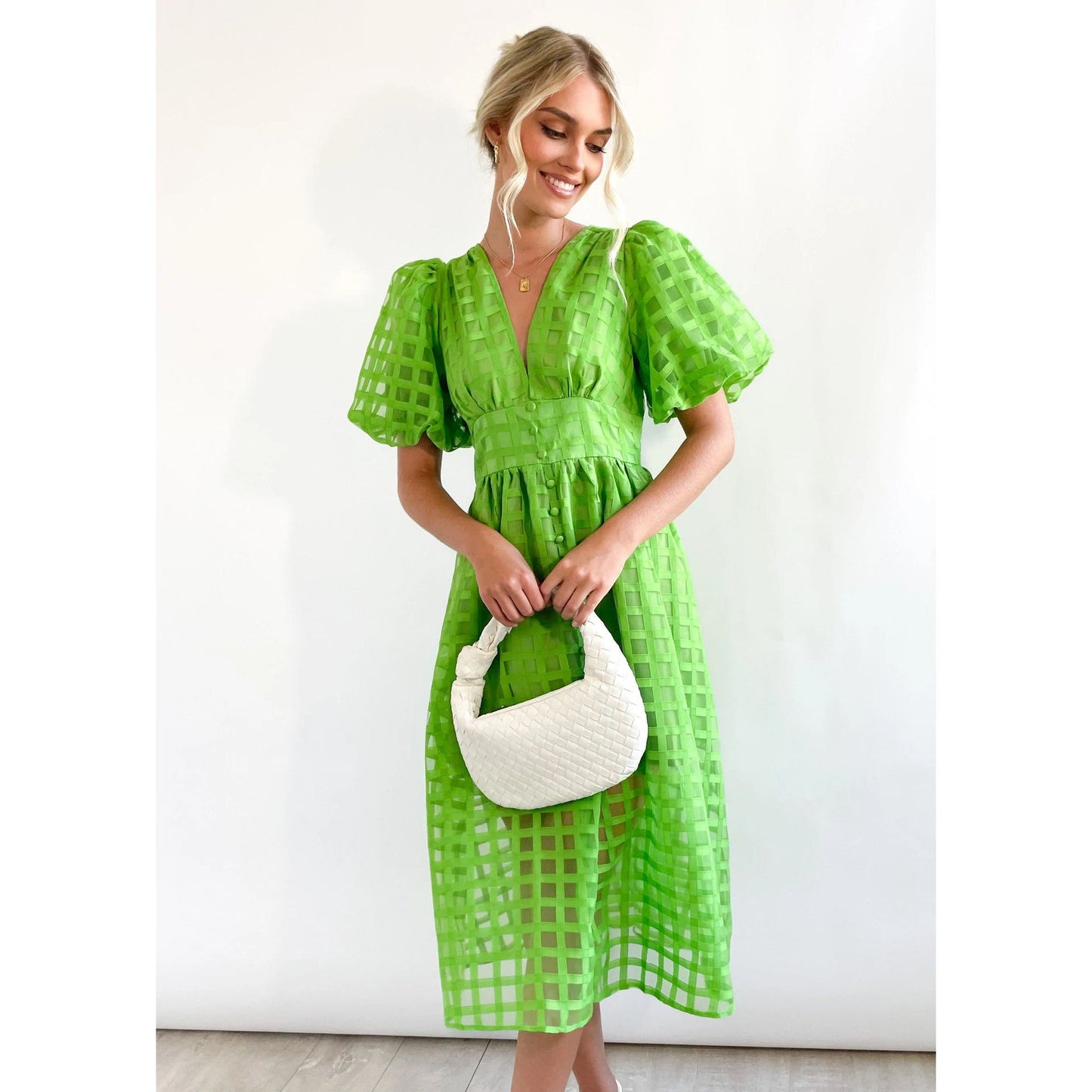 Lantern Sleeve Dress