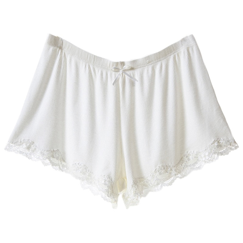 Lace Solid Safety Shorts