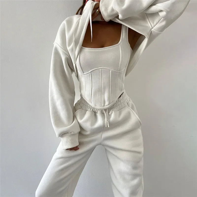 Hooded Corset Top and Pant Set