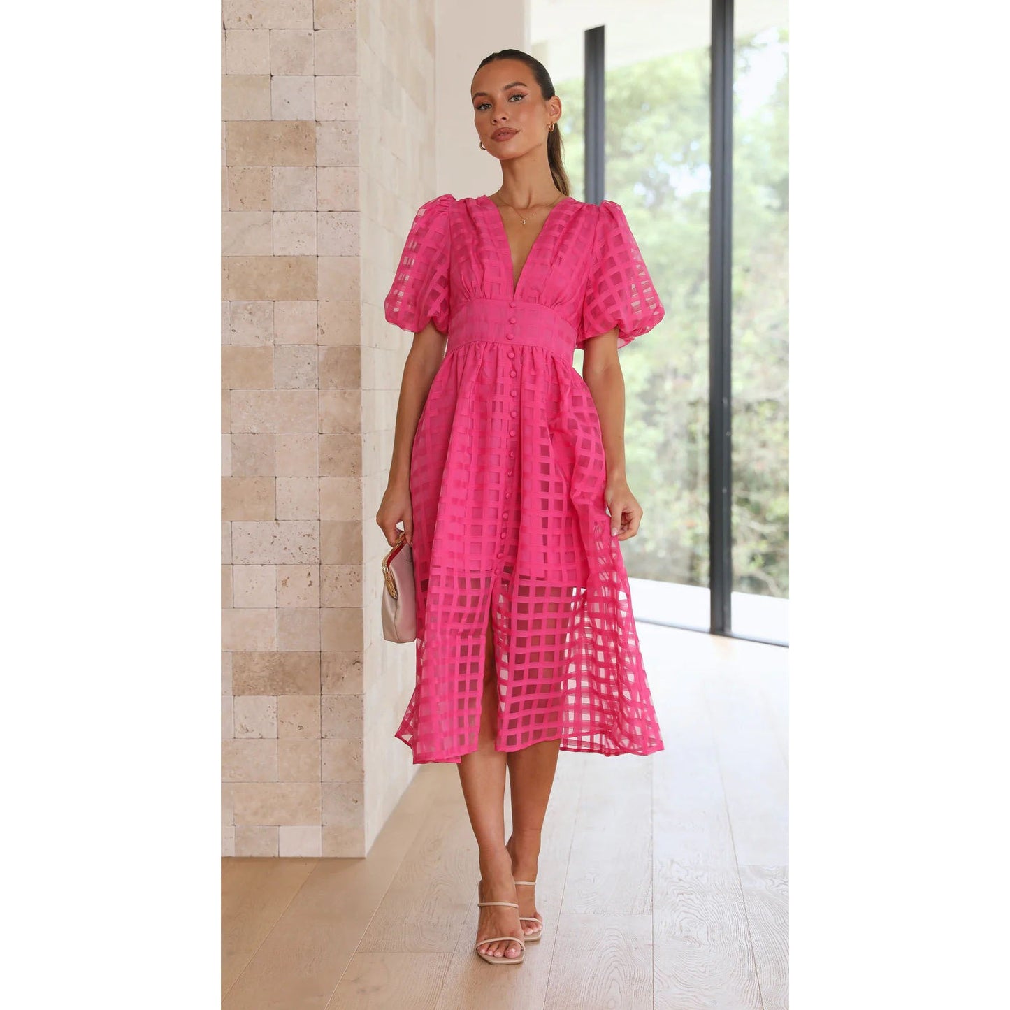 Lantern Sleeve Dress