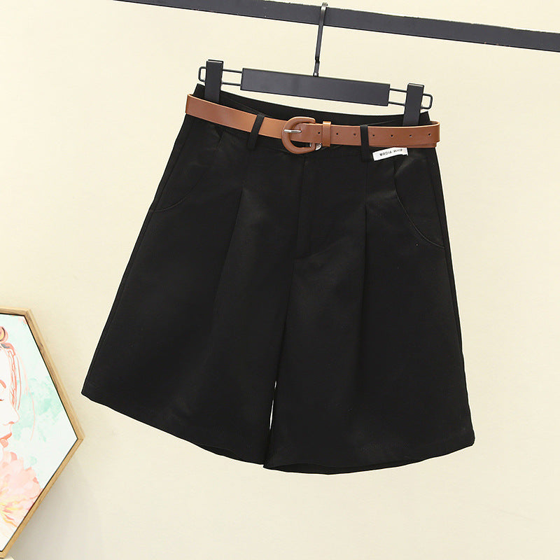 High-Waisted Wide-Leg Shorts