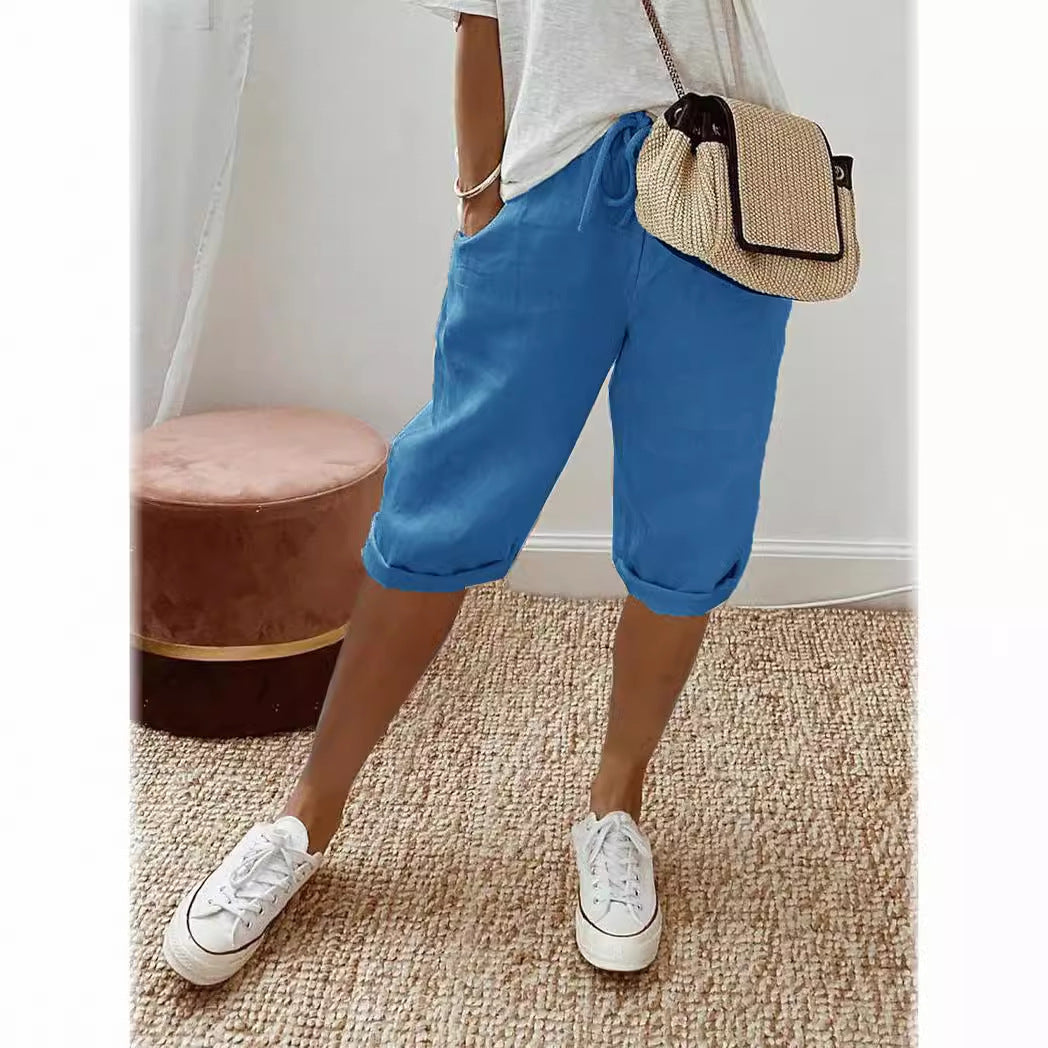 Elastic Waist Casual Pants