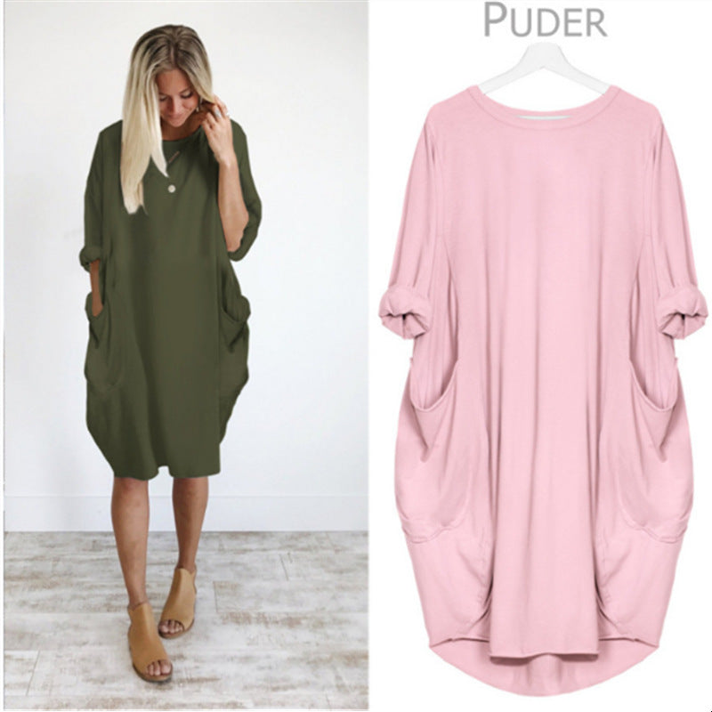 Pocket Long Sleeve Dress