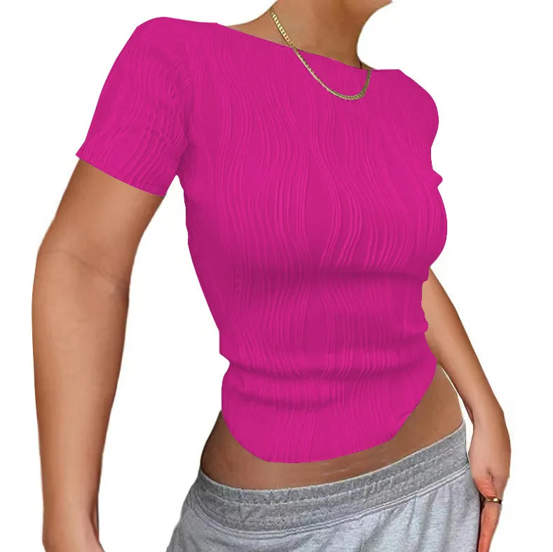 Ruched Long Sleeve Cropped Top