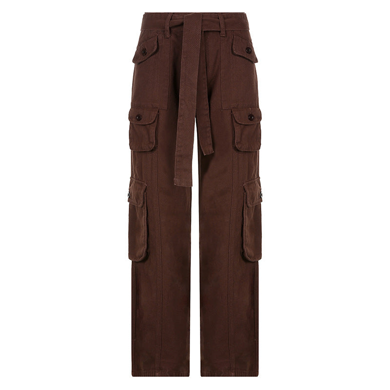 High Waist Cargo Trousers
