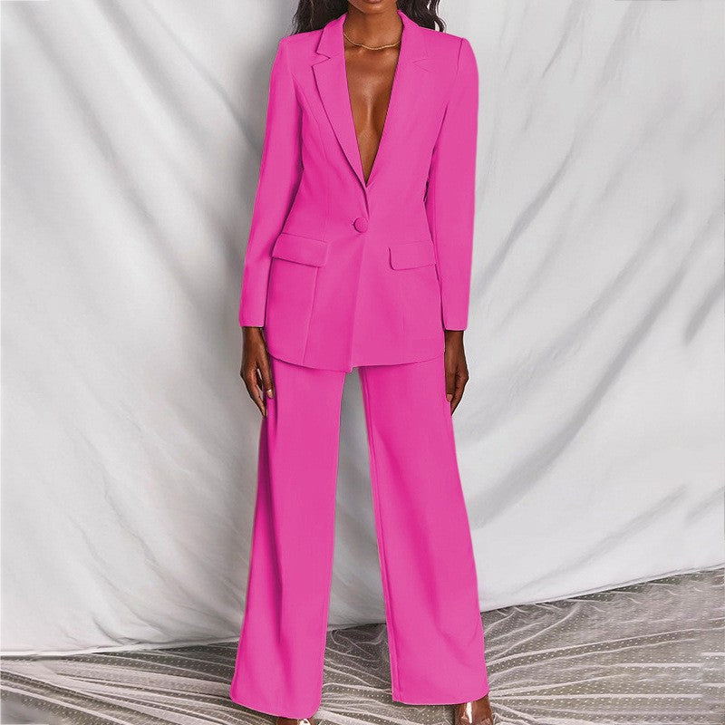Leisure Long Sleeve Long Pants Suit