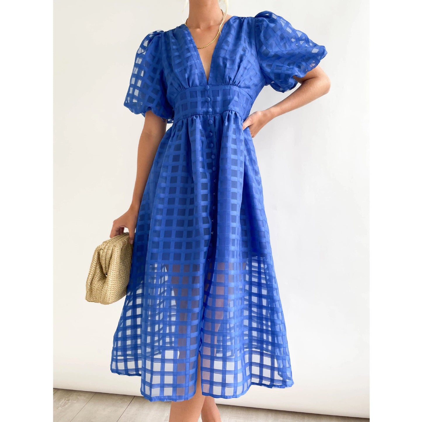 Lantern Sleeve Dress
