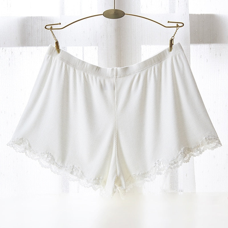 Lace Solid Safety Shorts