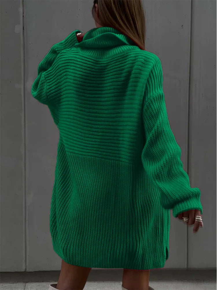 Turtleneck Knitted Pullover Sweater