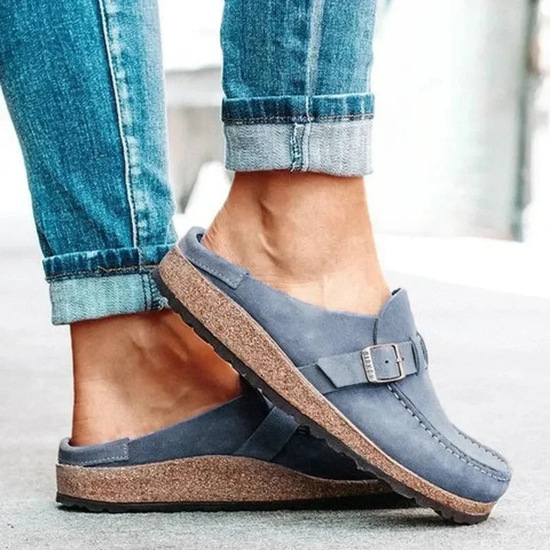 Round Head Low Heel Sandals