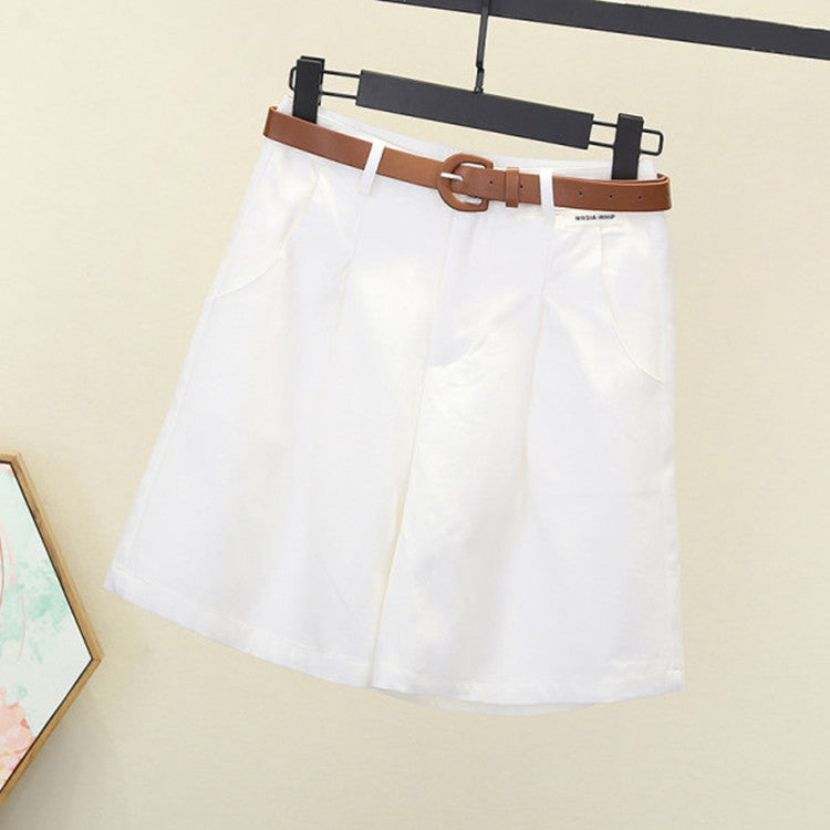 High-Waisted Wide-Leg Shorts