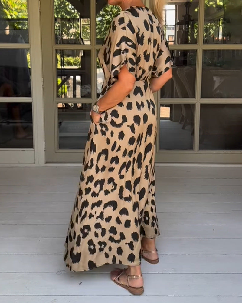 Loose Casual Leopard Print Dress
