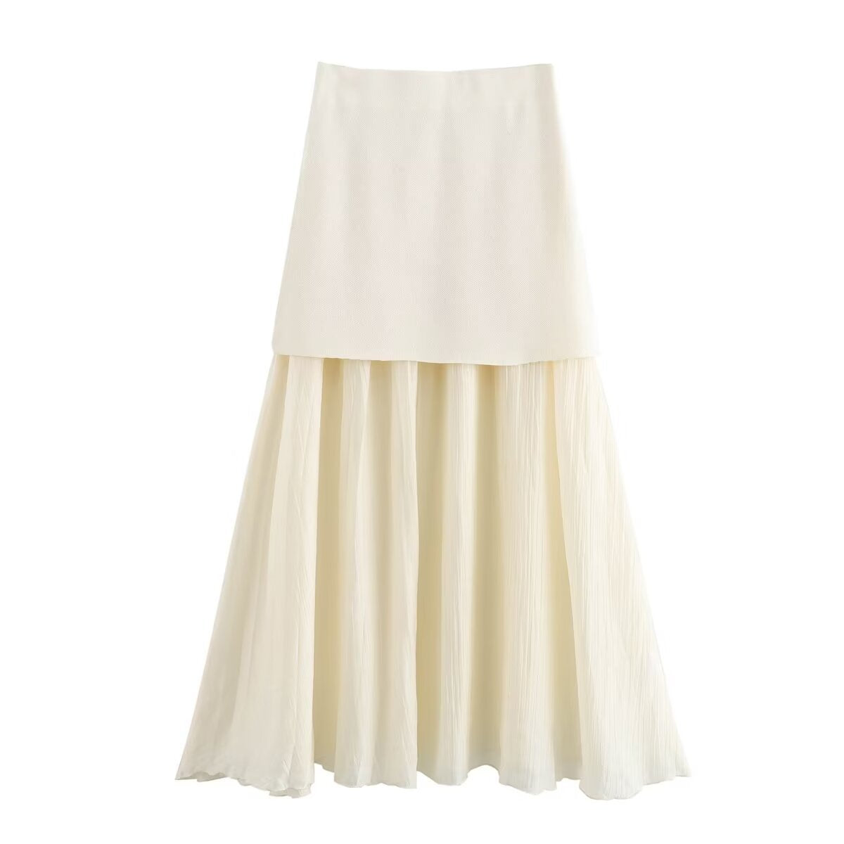 Gold Button Knit Vest and Skirt Two-Piece Set