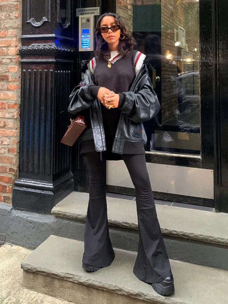 High Waist Flared Pants