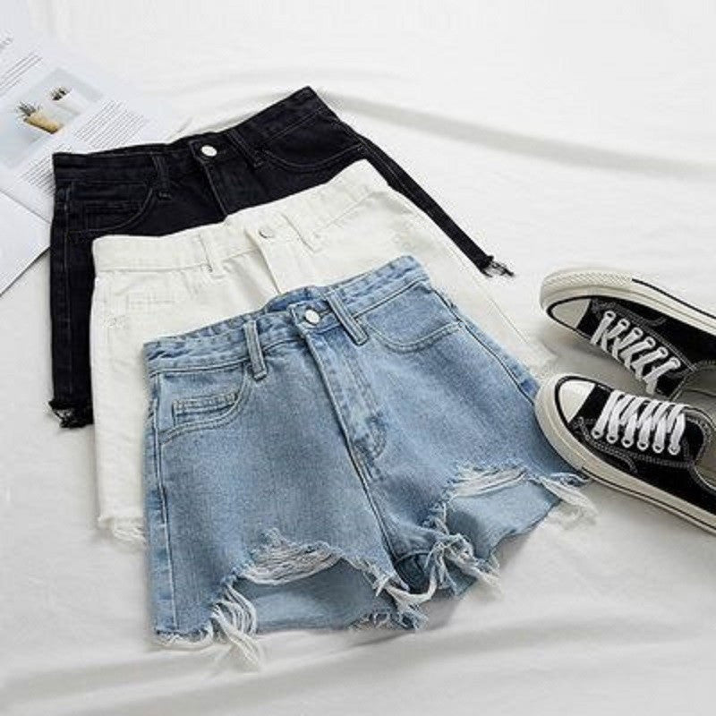 High-Waisted Denim Shorts