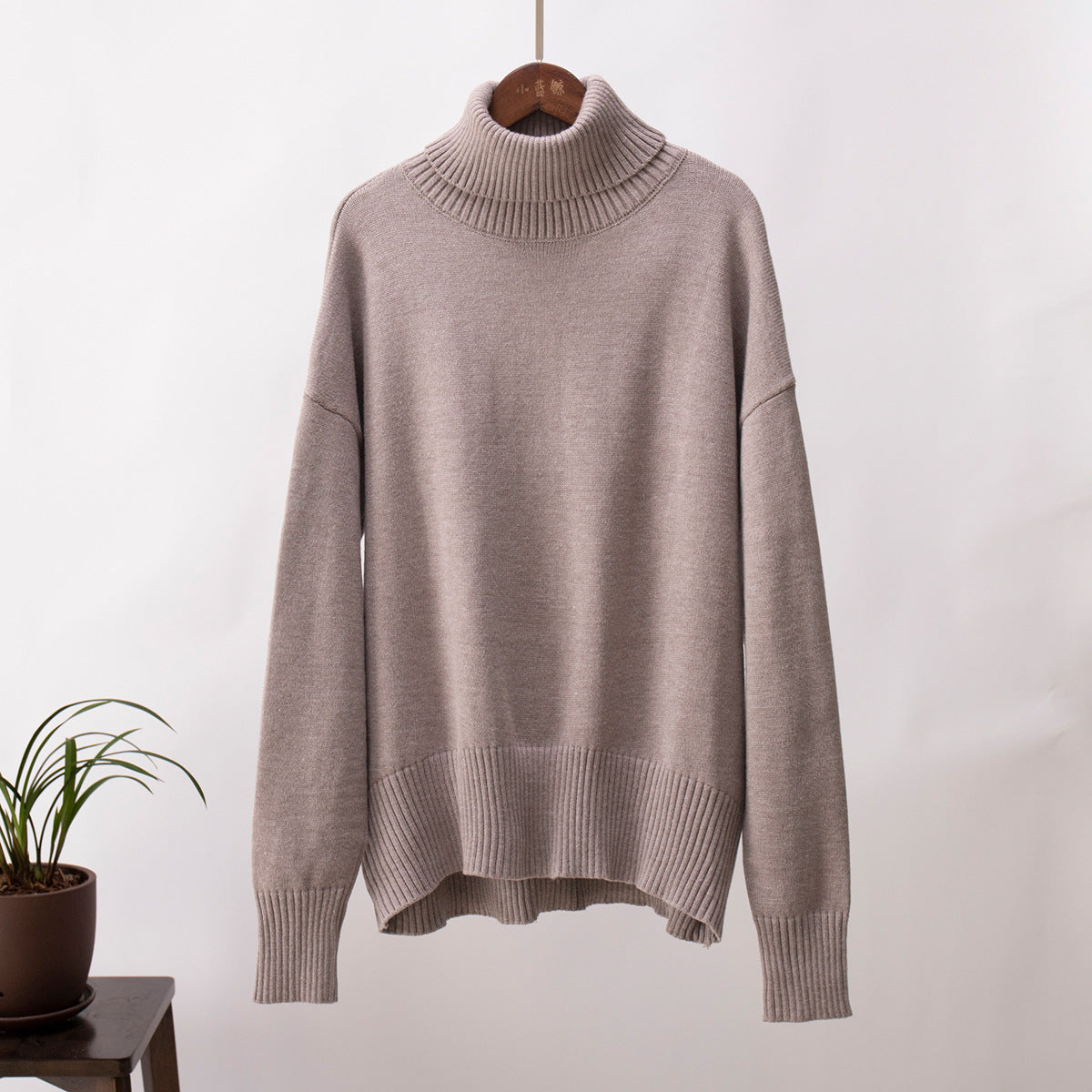 Turtleneck Oversized Casual Knitted Sweater