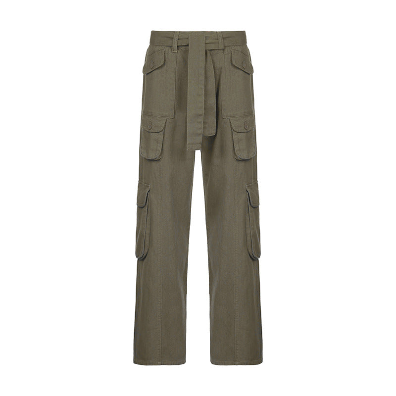 High Waist Cargo Trousers