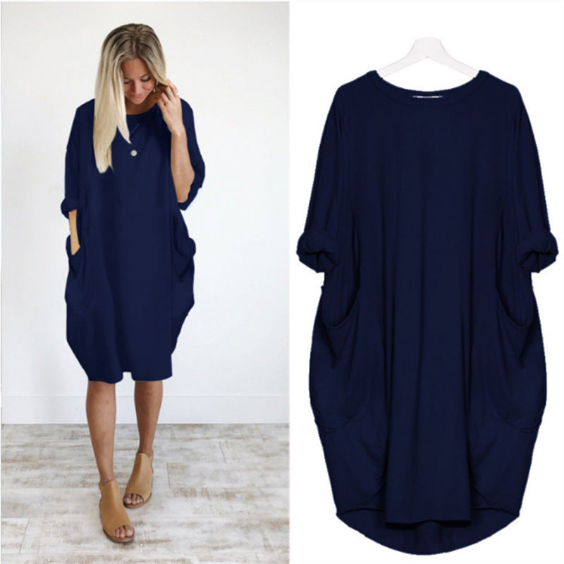 Pocket Long Sleeve Dress