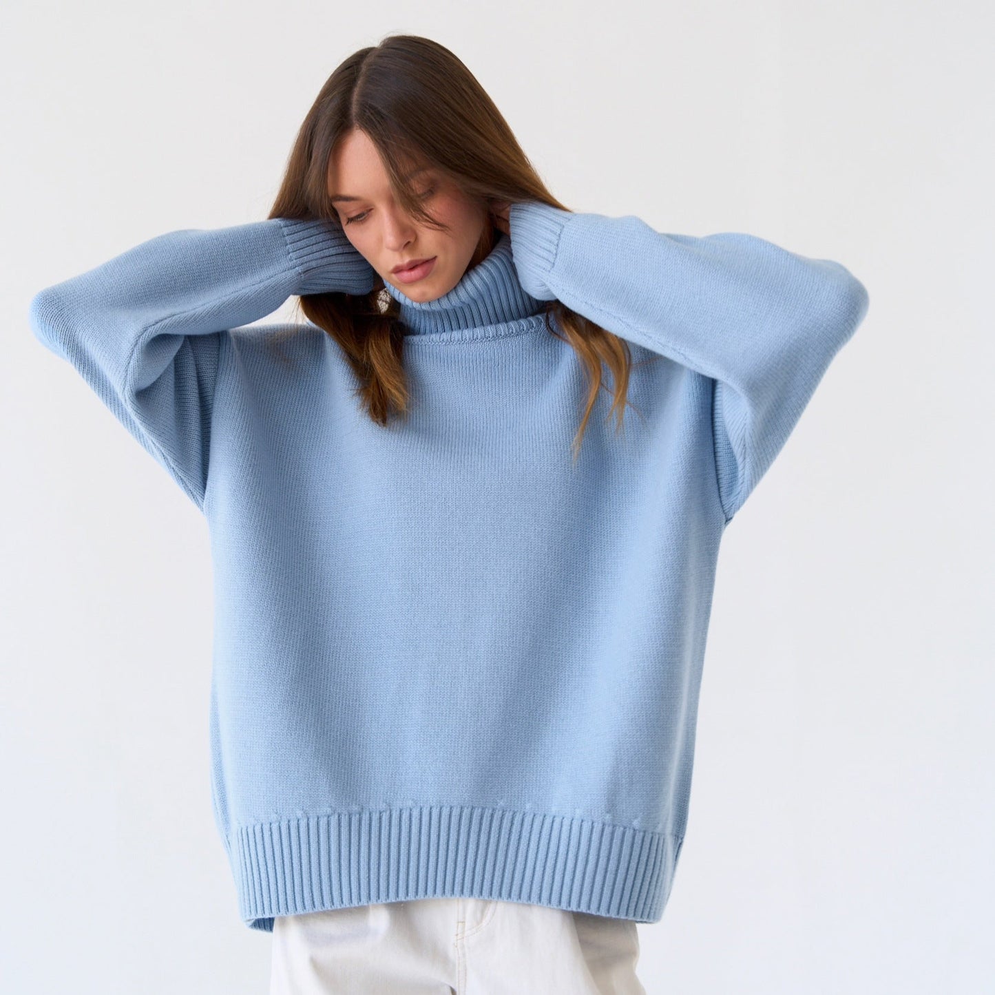 Turtleneck Oversized Casual Knitted Sweater