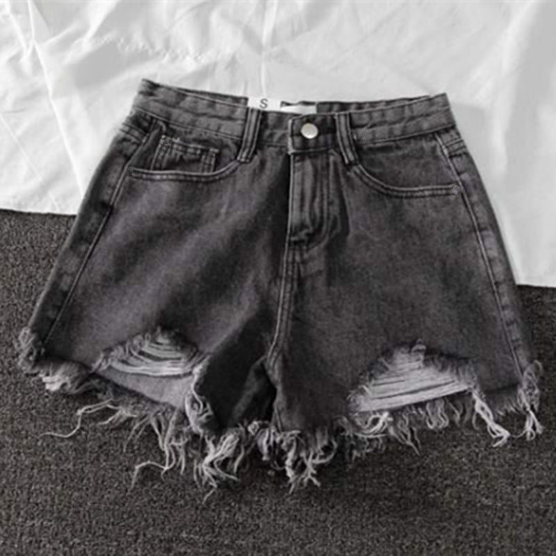 High-Waisted Denim Shorts