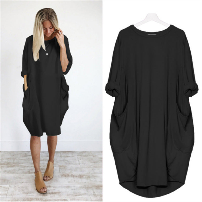Pocket Long Sleeve Dress