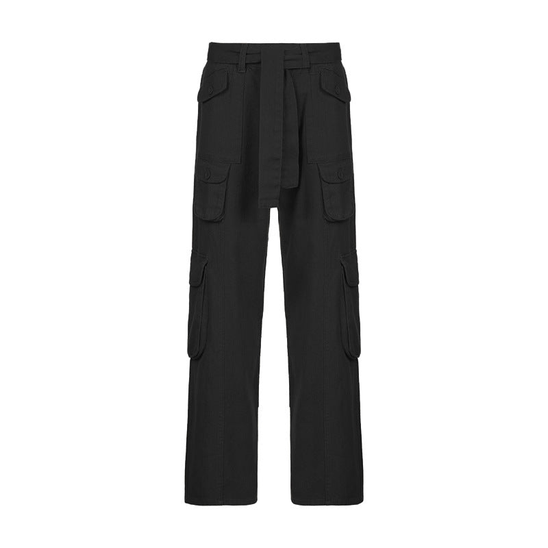 High Waist Cargo Trousers