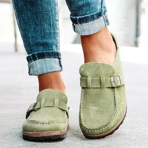 Round Head Low Heel Sandals