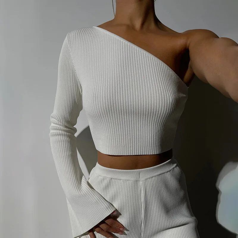 Slim Fit Backless Crop Sweater