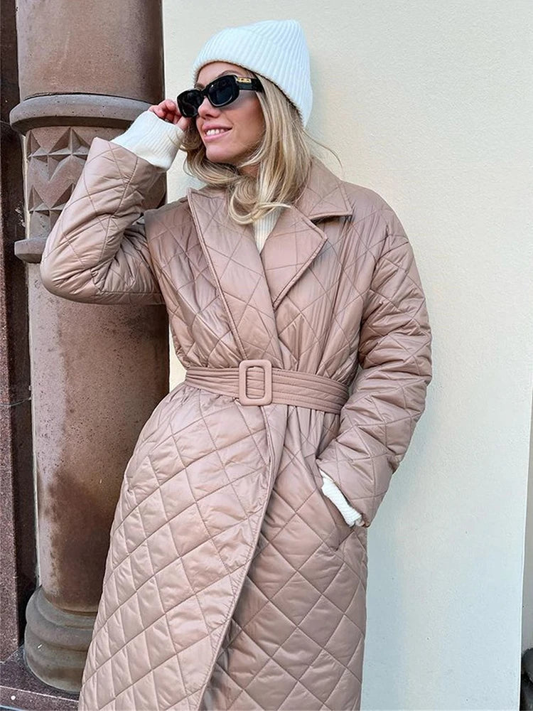Fall Winter Long Sleeve Parkas Quilted Coats and Jackets