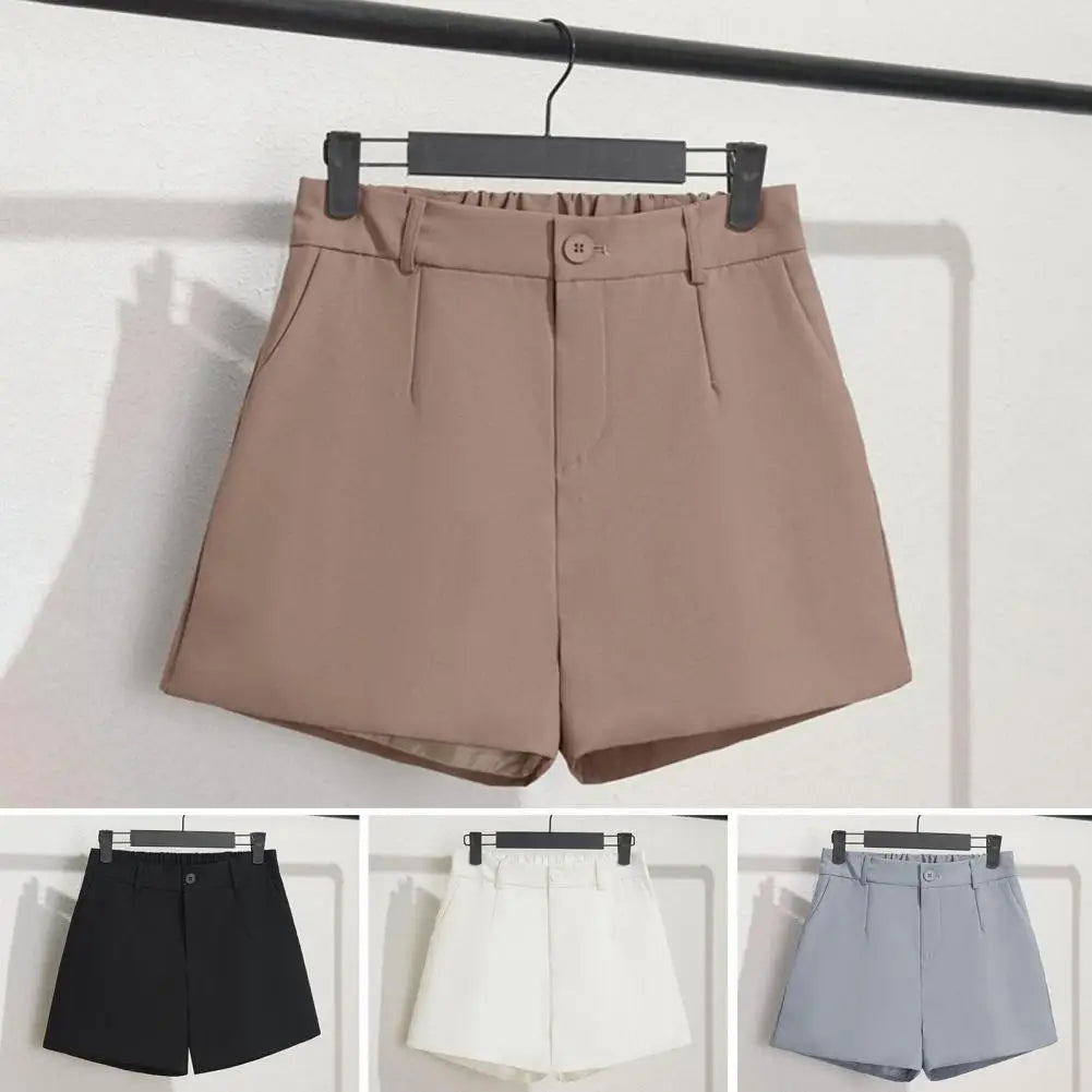 High-Waisted Casual Tailored Shorts