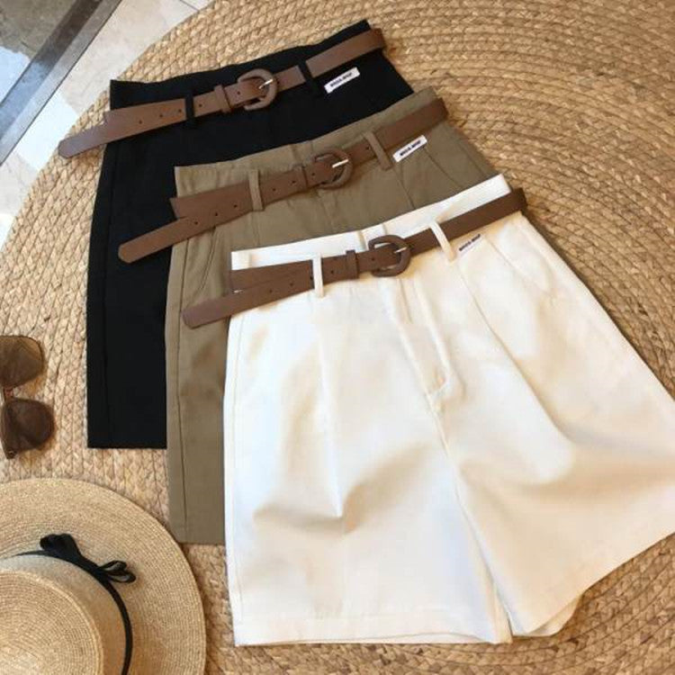 High-Waisted Wide-Leg Shorts