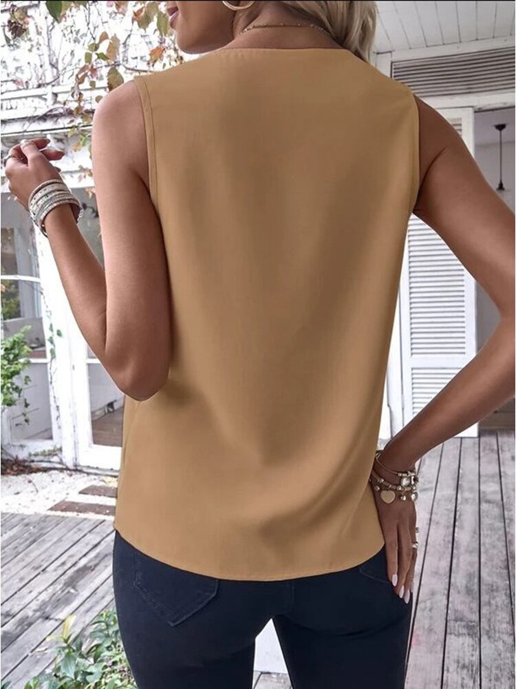 V-Neck Sleeveless Shirt
