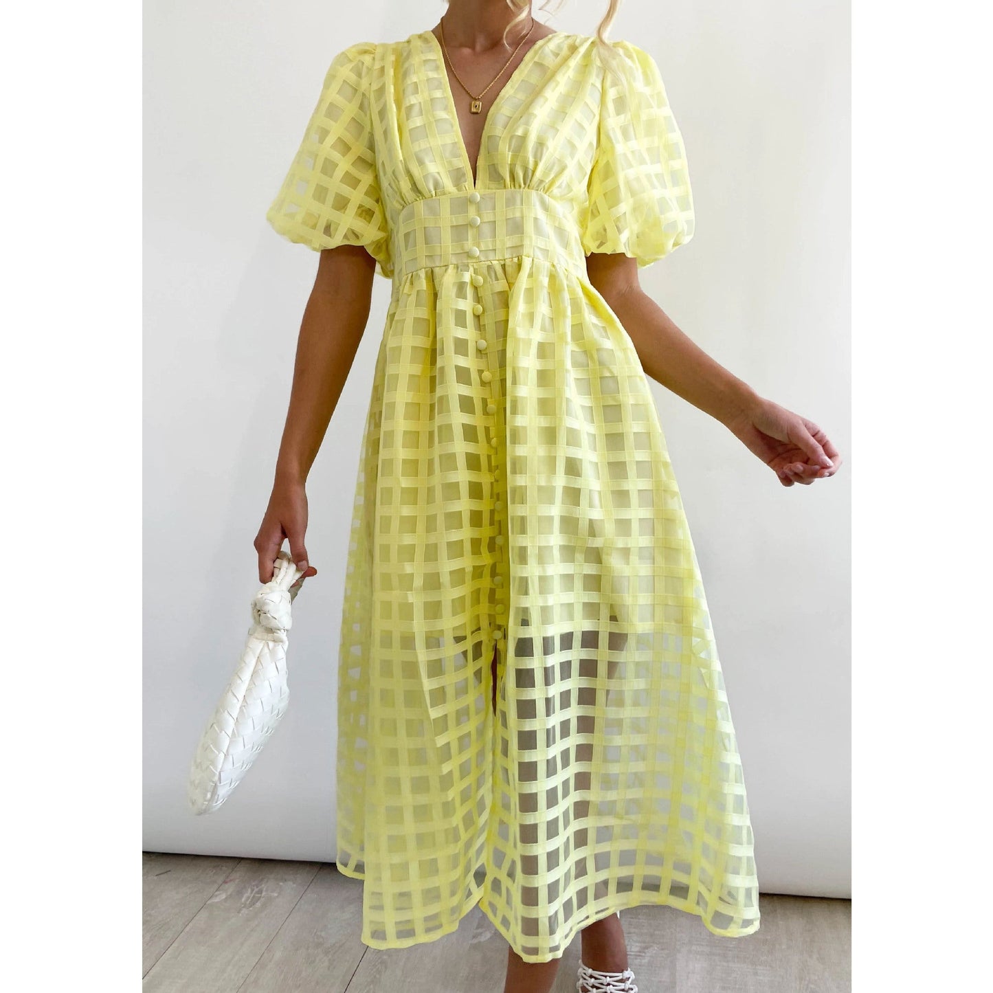 Lantern Sleeve Dress