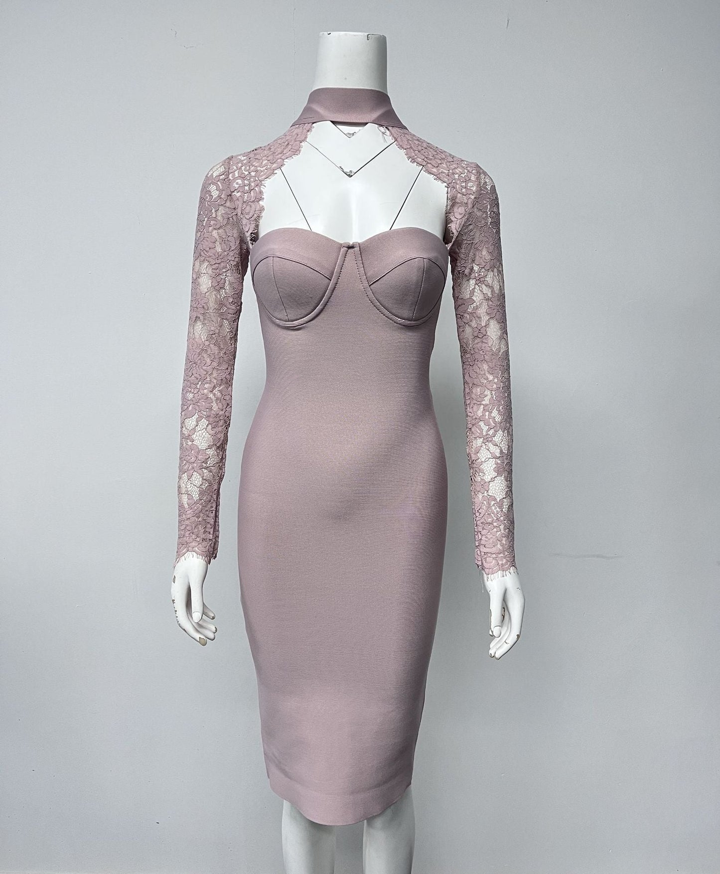 Lace Halterneck Dress