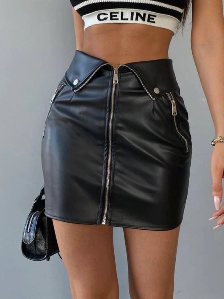 Leather Short Skirt