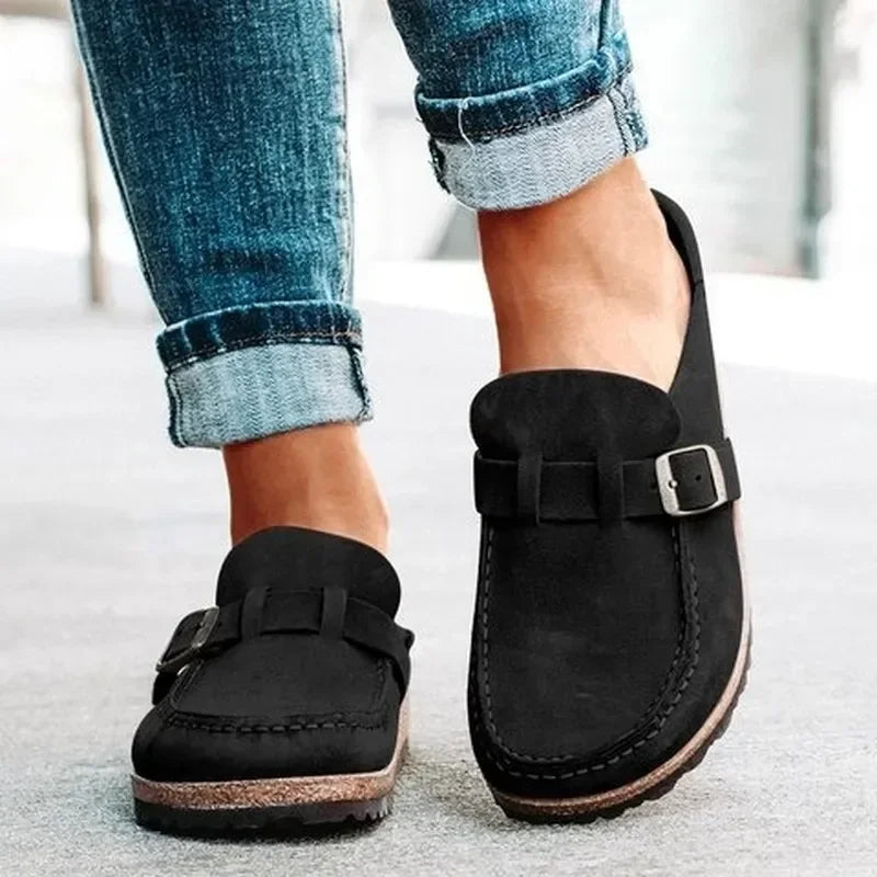 Round Head Low Heel Sandals