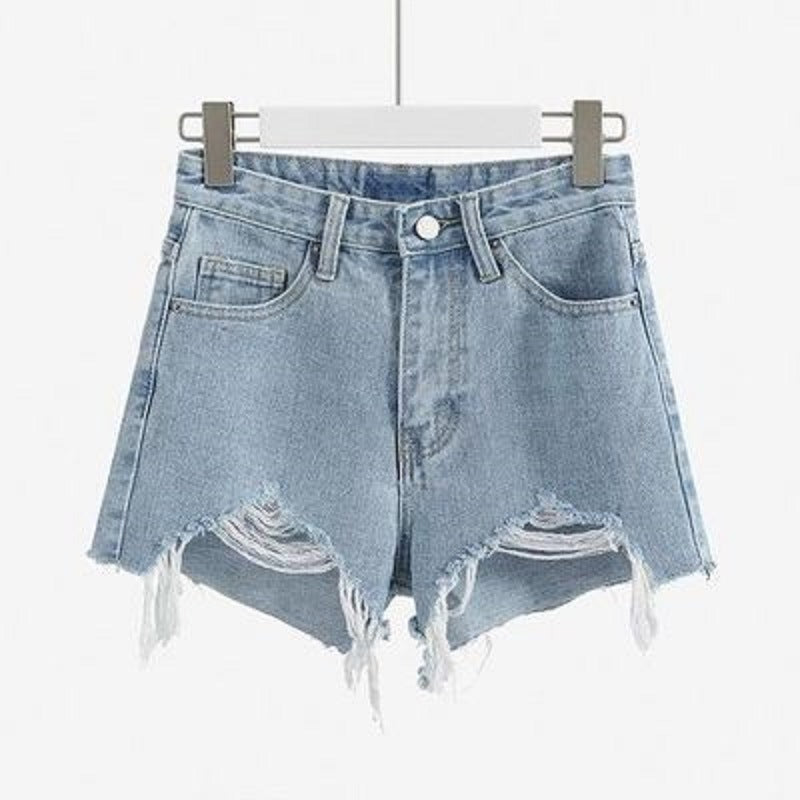 High-Waisted Denim Shorts