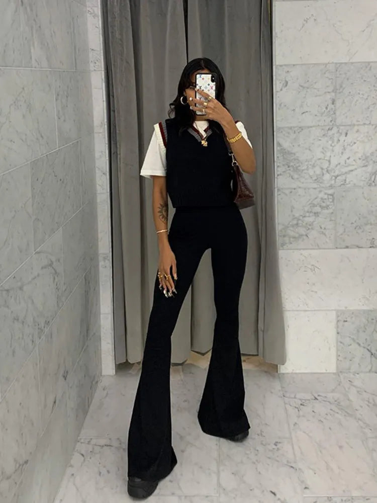 High Waist Flared Pants