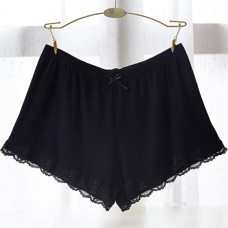 Lace Solid Safety Shorts