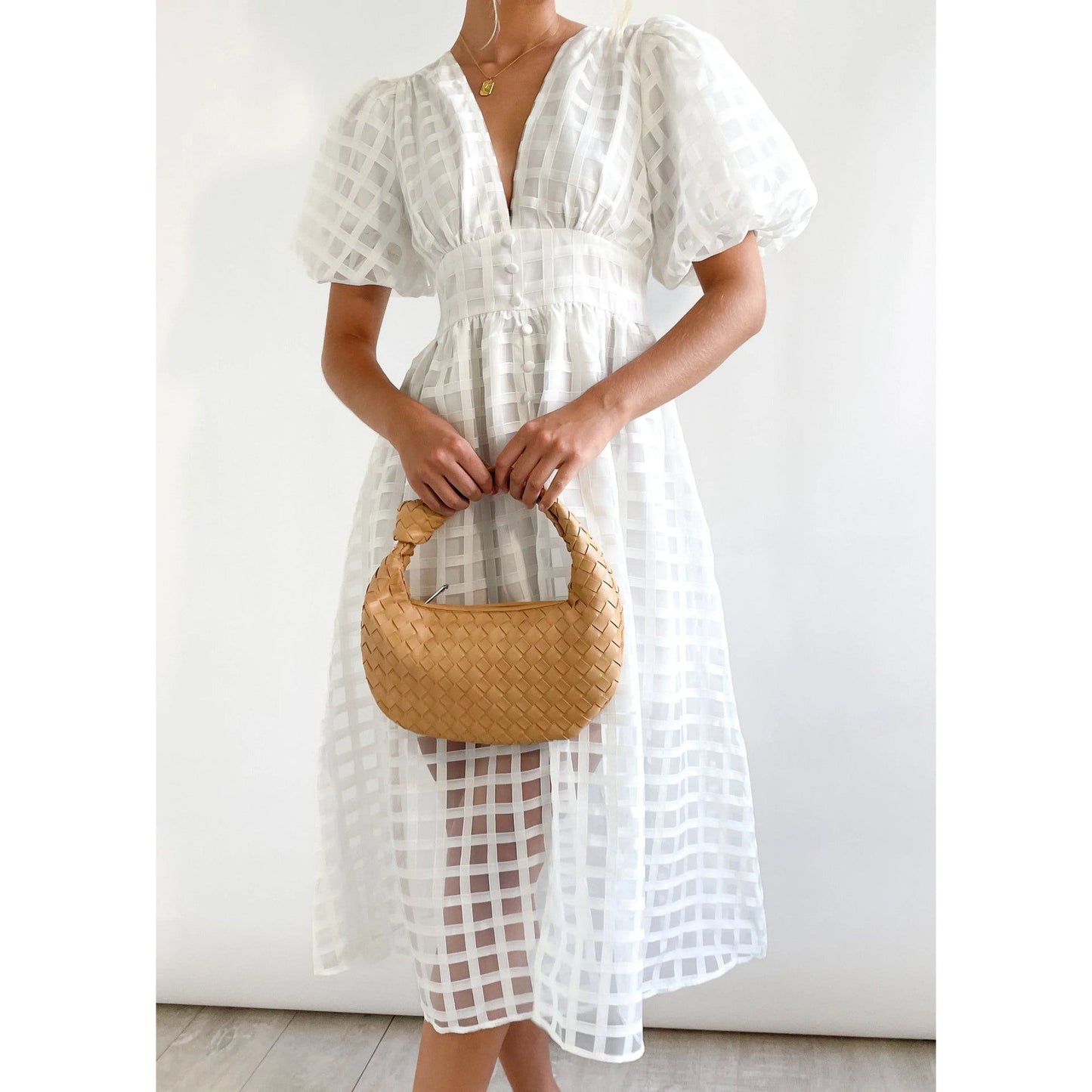 Lantern Sleeve Dress