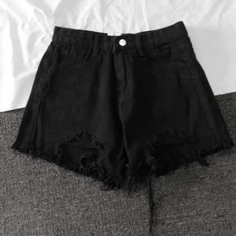 High-Waisted Denim Shorts