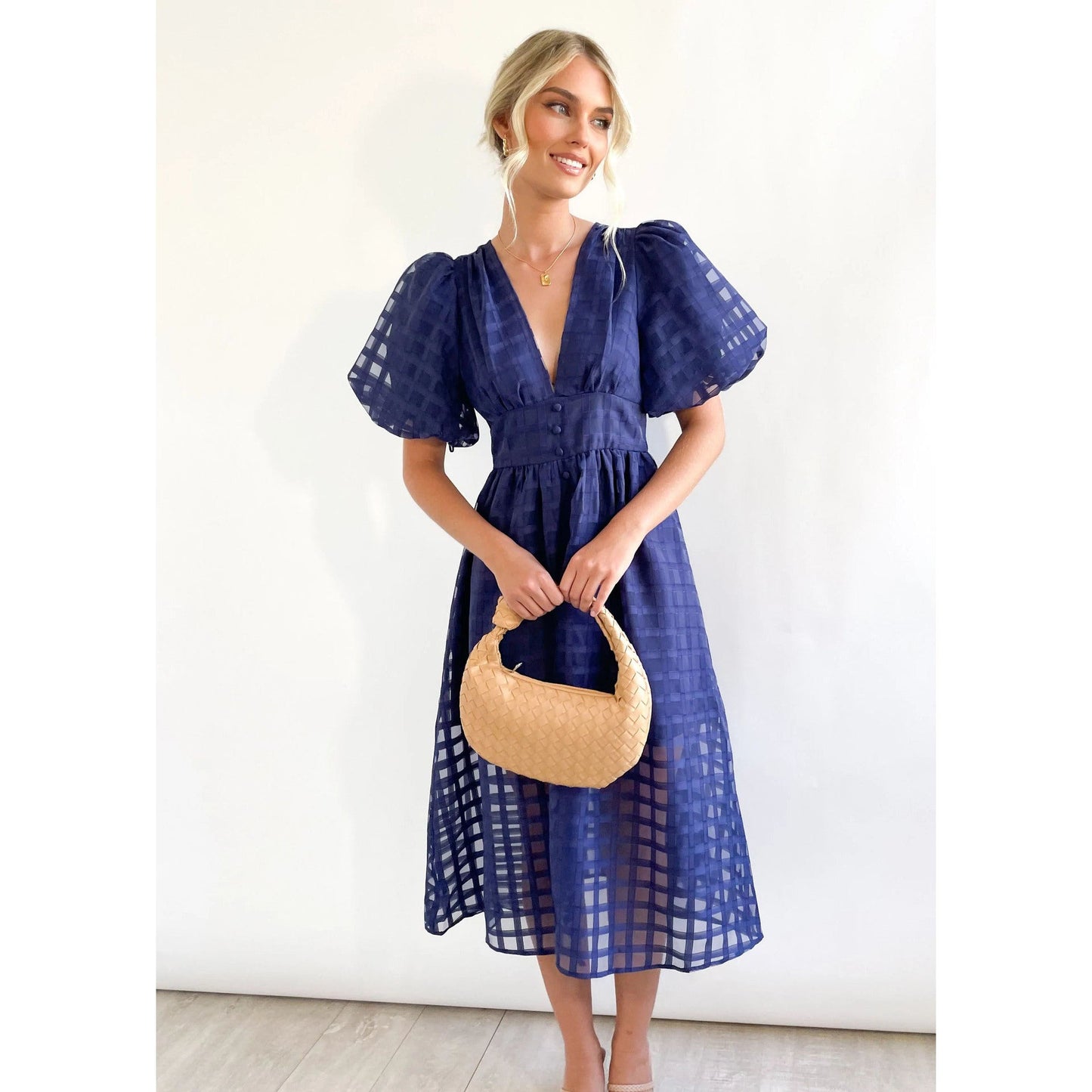 Lantern Sleeve Dress