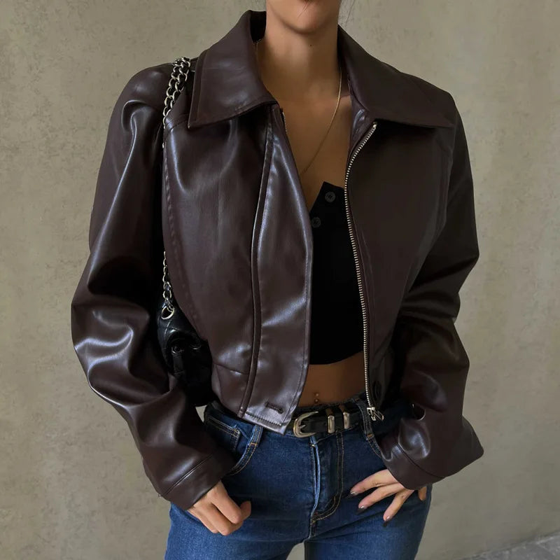 PU Faux Leather Jacket