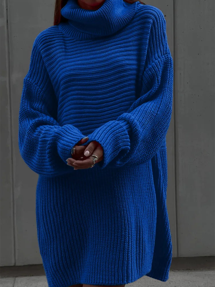 Turtleneck Knitted Pullover Sweater