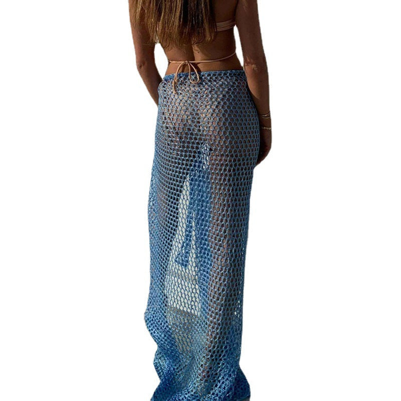 High-Waist Hollow Out Bandage Skirt