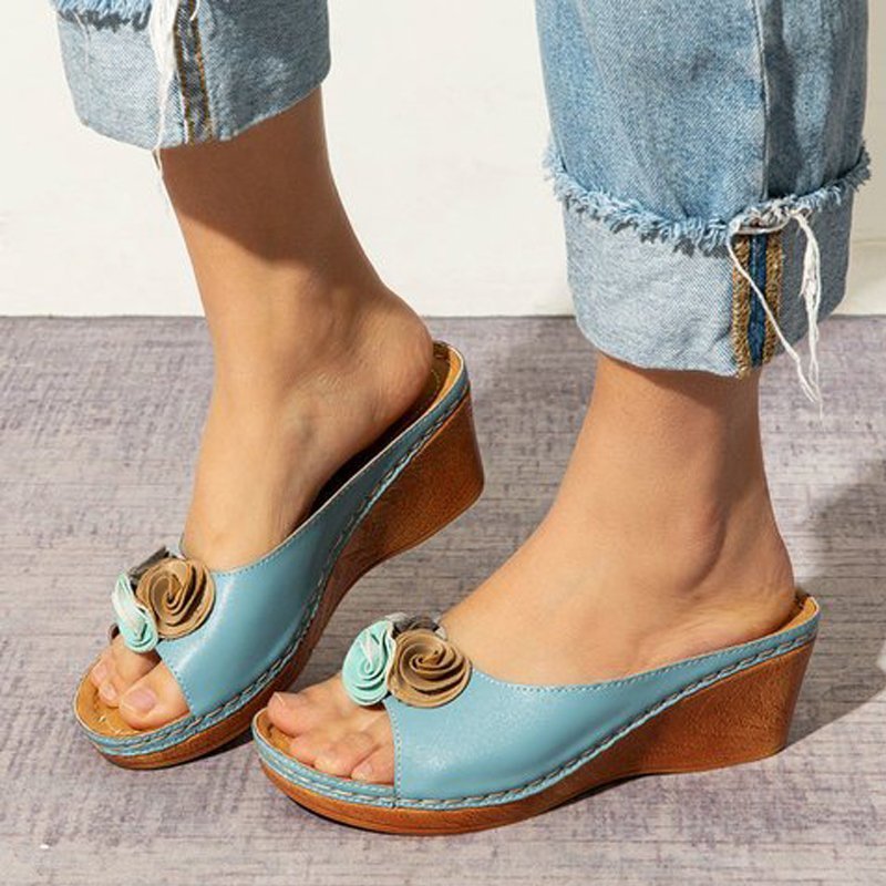Floral Platform Sandals